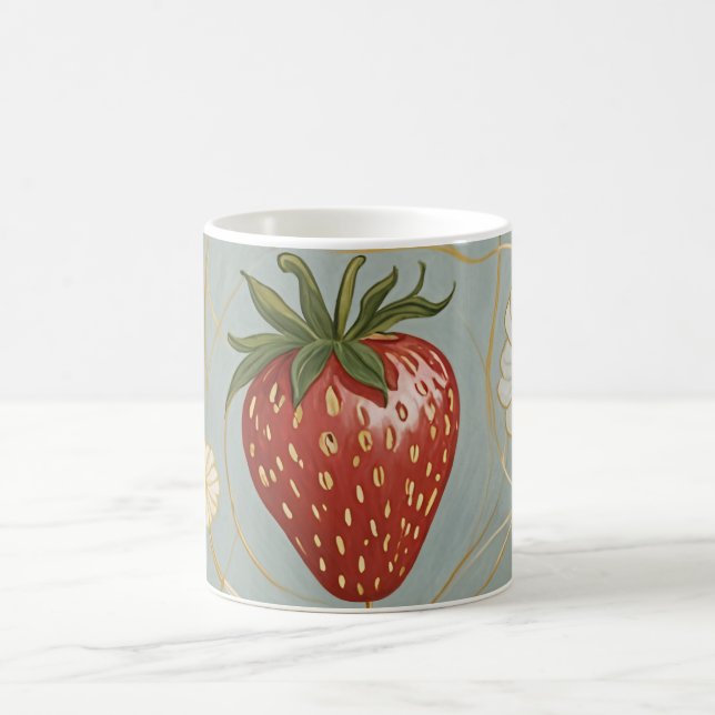 Pastel Floral & Berry Delight Coffee Mug (Center)
