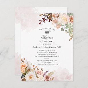 Pastel Floral Bloom Botanical 60th Birthday Party