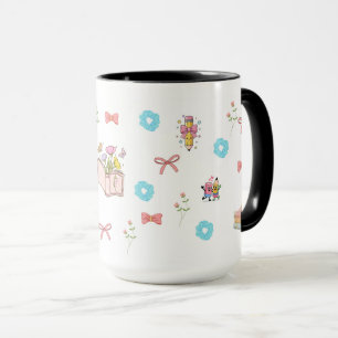 Pastel Floral Book Aesthetic Mug