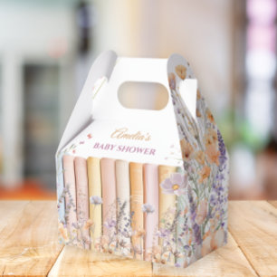 Pastel Floral Book Theme Baby Shower Favour Box