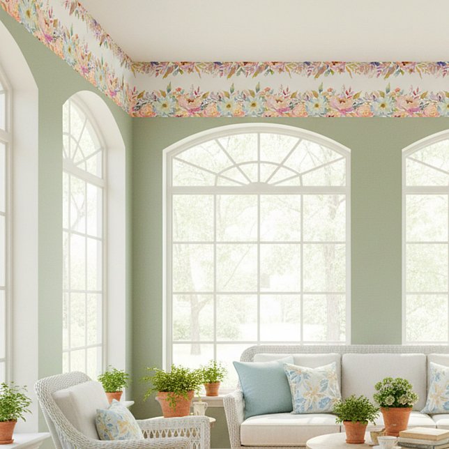 Pastel floral border prints wallpaper (Creator Uploaded)