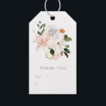 Pastel Floral Bridal Shower Gift Tags<br><div class="desc">Trendy floral watercolor wedding or bridal shower gift tags in pastel shades of lilac and blush pink featuring lilies,  magnolias,  garden rose,  peonies and leaves.</div>