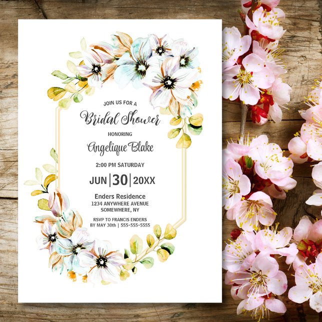 Pastel Floral Bridal Shower Invitation (Creator Uploaded)