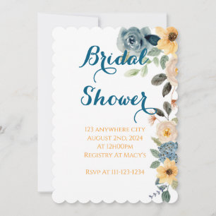 PASTEL FLORAL BRIDAL SHOWER  INVITATION