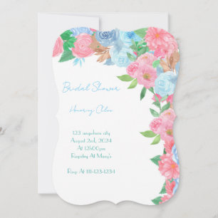 PASTEL FLORAL BRIDAL SHOWER SPRING SUMMER INVITATION
