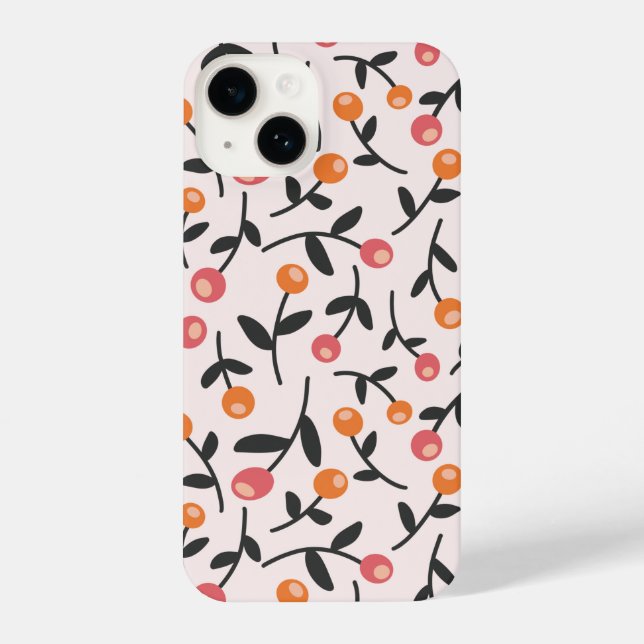 Pastel Floral Bud Botanical pattern iPhone Case (Back)