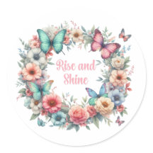 pastel floral butterflies rise and shine 