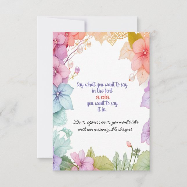 Pastel Floral Card (Front)