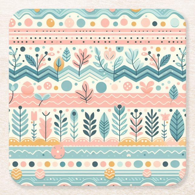 Pastel Floral Coasters (Front)