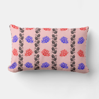 “Pastel Floral Column Pillow” Lumbar Cushion