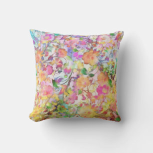 Pastel floral cushion