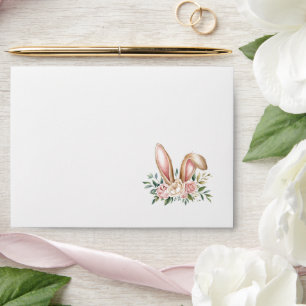 Pastel Floral Easter Bunny Ears Envelope