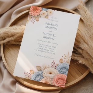 Pastel Floral Elegant Frame Invitation