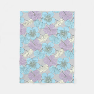 “Pastel Floral Fleece Blanket"