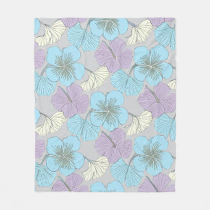 “Pastel Floral Fleece Blanket" Blanket