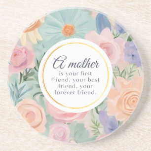 Pastel Floral Garden Mother's Day Coaster