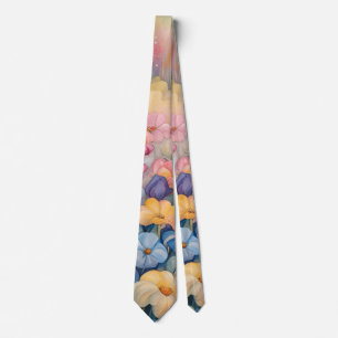 Pastel Floral Garden Tie