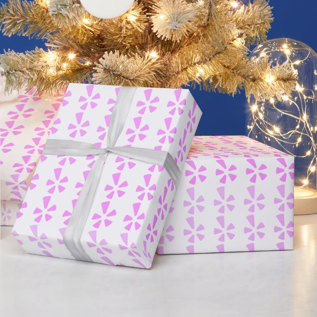 Pastel Floral Geometric Repeat Pattern Wrapping Paper (Holidays)