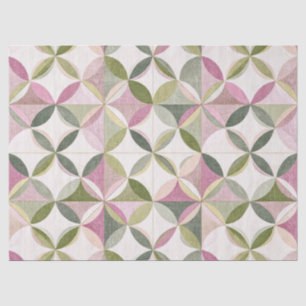 Pastel Floral Geometry Cottagecore Pattern Tissue Paper