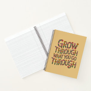 Pastel Floral Growth Mindset Teacher Student Notebook