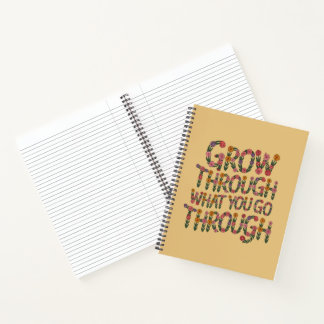 Pastel Floral Growth Mindset Teacher Student Notebook