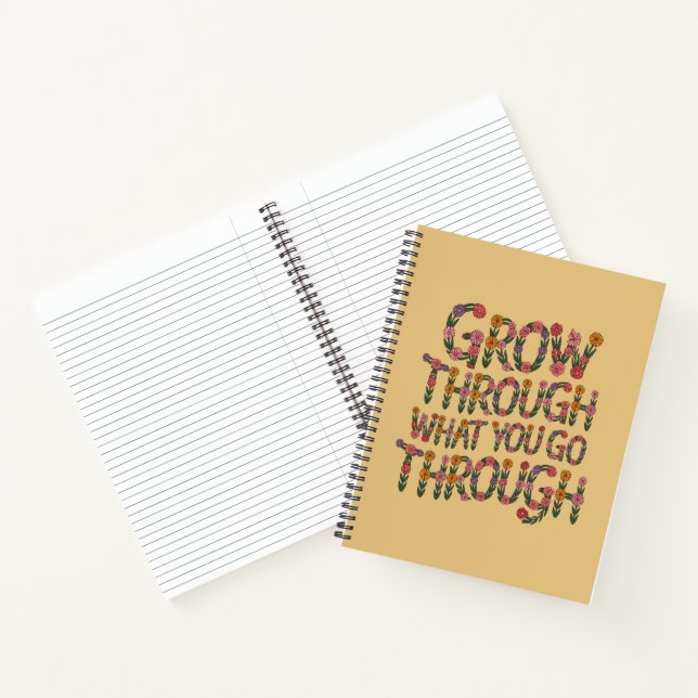 Pastel Floral Growth Mindset Teacher Student  Notebook (Inside)