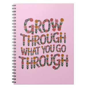 Pastel Floral Growth Mindset Teacher Student Notebook