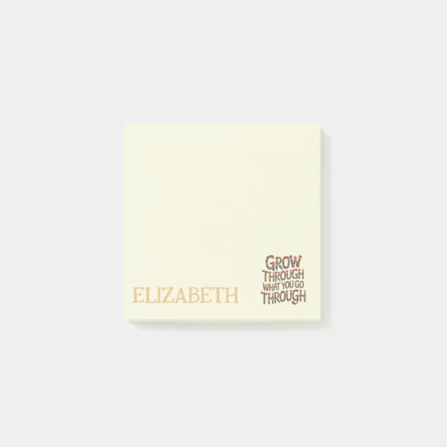 Pastel Floral Growth Mindset Teacher Student  Post-it Notes (Front)