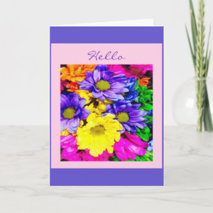 Pastel Floral Hello Card