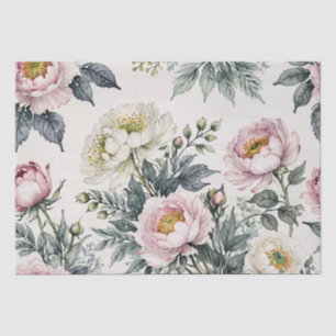 Pastel Floral Ink Painting Tissue Paper