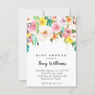 Pastel floral invitation
