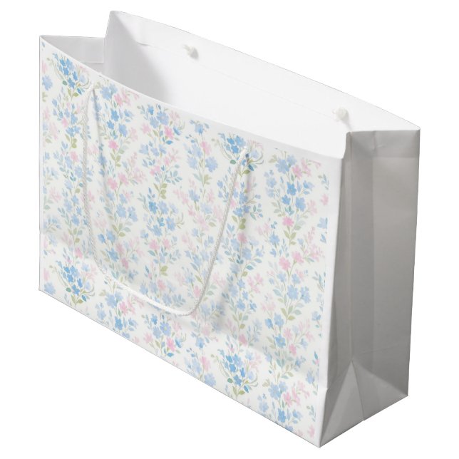 Pastel Floral Large Gift Bag (Front Angled)