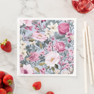 Pastel-Floral-Medley Seamless Patterns Napkin
