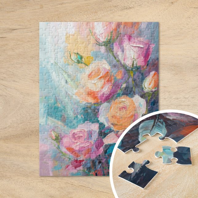 Pastel Floral Modern Impressionist Painting  Jigsaw Puzzle (Creator Uploaded)