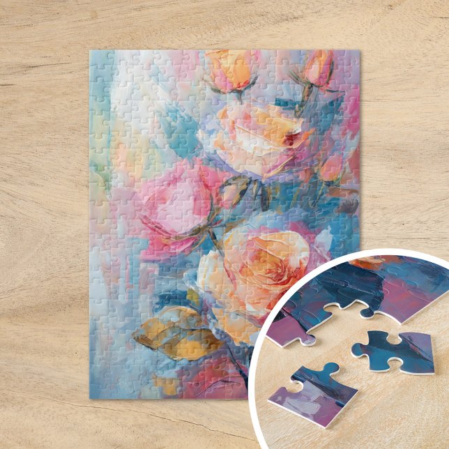 Pastel Floral Modern Impressionist Painting  Jigsaw Puzzle (Creator Uploaded)