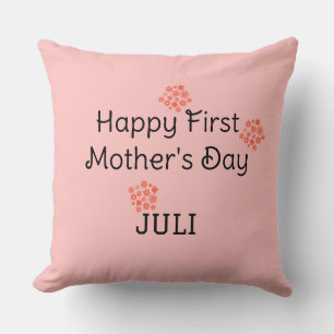 pastel floral modern simple happy mother's day cushion
