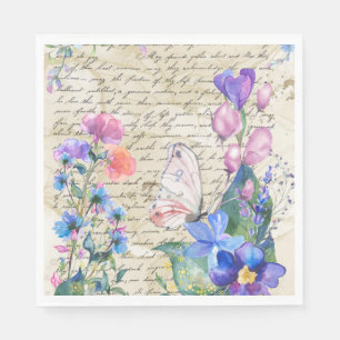Pastel Floral Paper Napkin