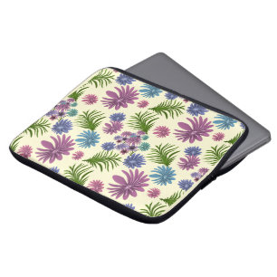 Pastel Floral Pattern Aesthetic Wildflower Botanic Laptop Sleeve