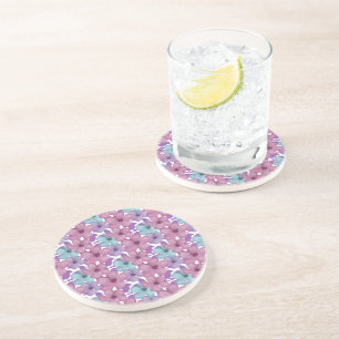 Pastel Floral Pattern Coaster