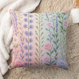 Pastel Floral Pattern Cushion