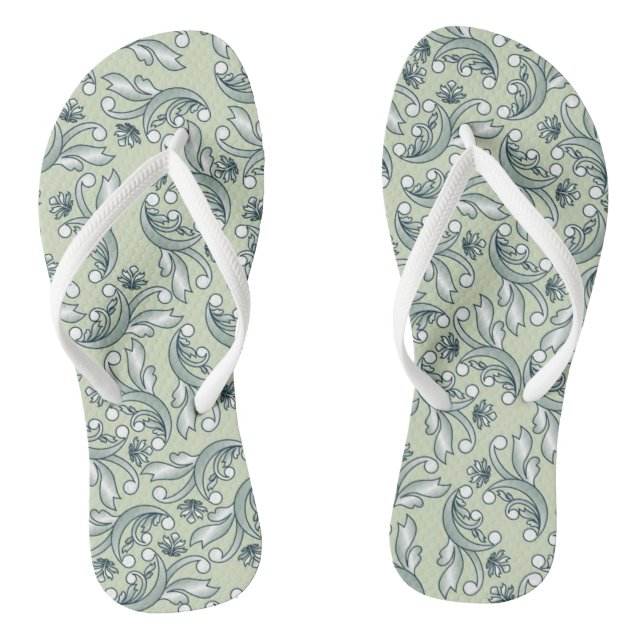 Pastel floral pattern design jandals (Footbed)