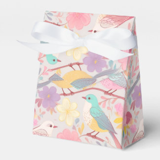 Pastel floral pattern favour box