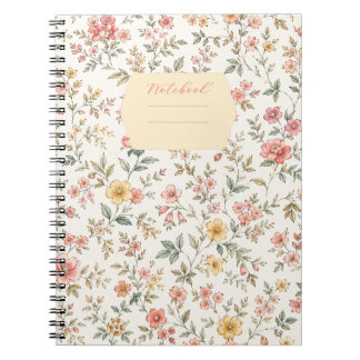 Pastel Floral Pattern Notebook