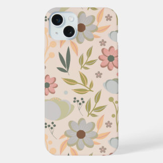 Pastel Floral Pattern– Soft Aesthetic Flower iPhone 15 Plus Case