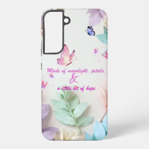 Pastel Floral Quote Butterfly Case
