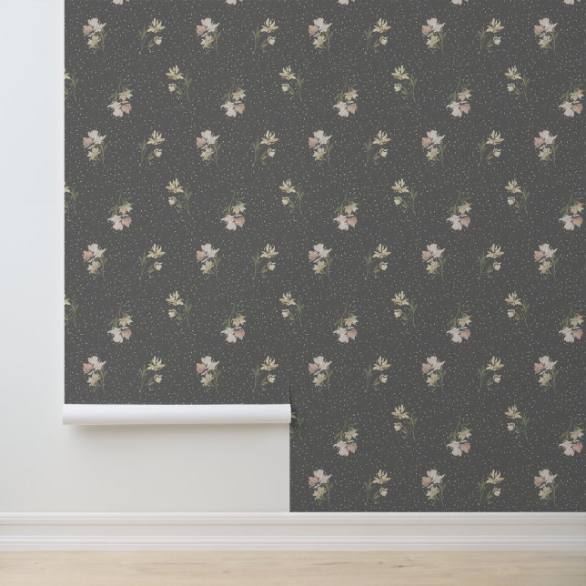 Pastel Floral Scatter Wallpaper (Application)