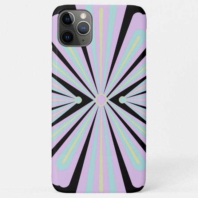 Pastel floral shapes on a black background Case-Mate iPhone case (Back)