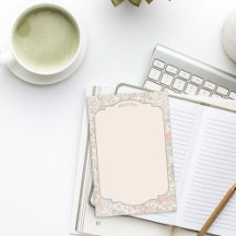 Pastel Floral Sticky Notes with Name—Post-it Notes