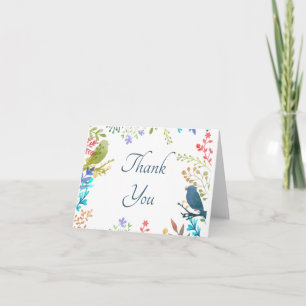 Pastel floral thank you card
