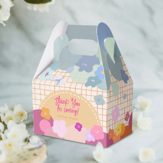 Pastel Floral Thank You For Coming Party Favour Bo Box